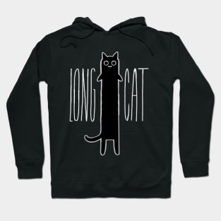 Long Cat Funny Kitten Design For Cat Lovers Hoodie